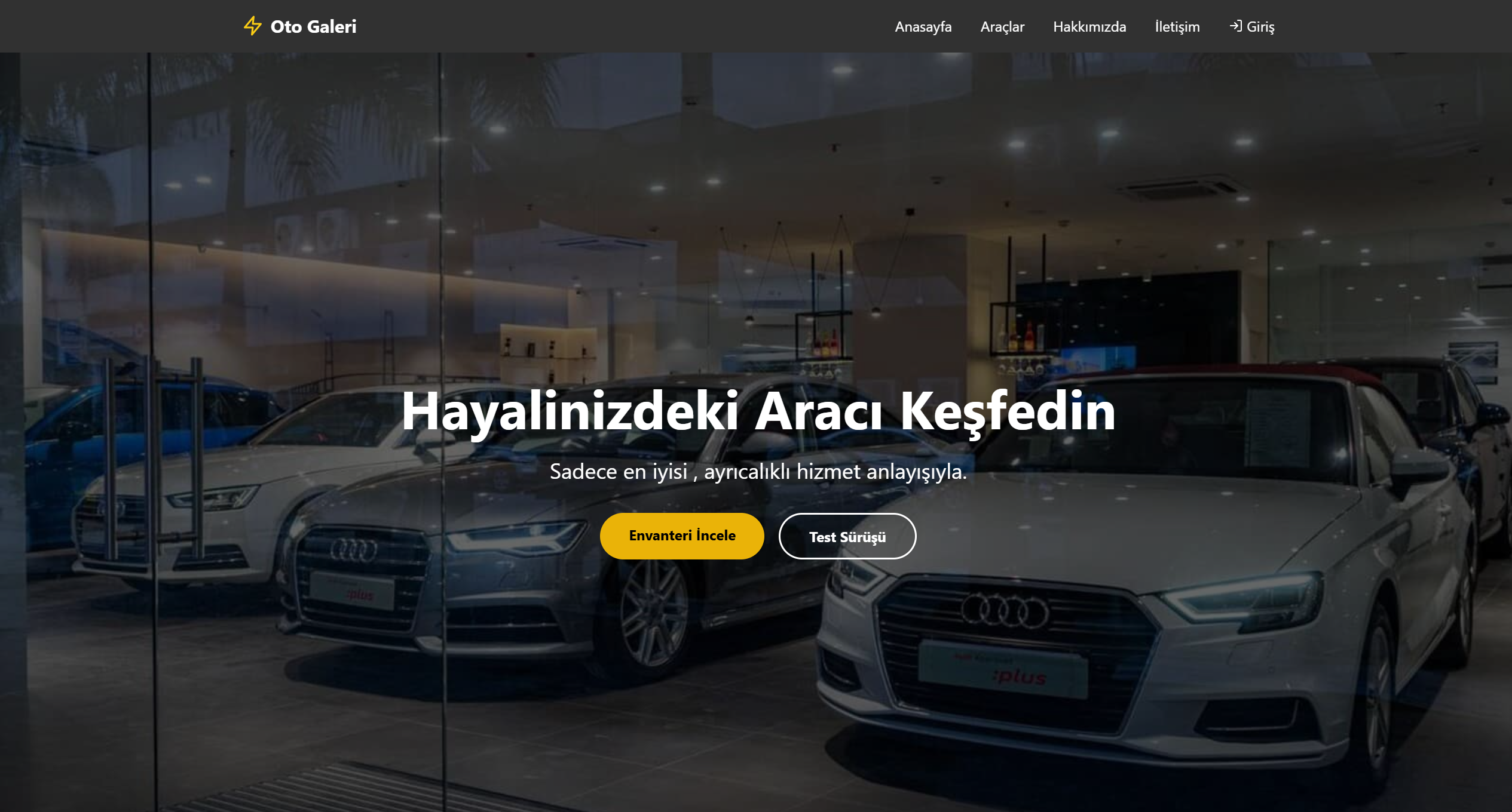 Vora-Galeri - Modern araç galerisi ve satış yönetim sistemi